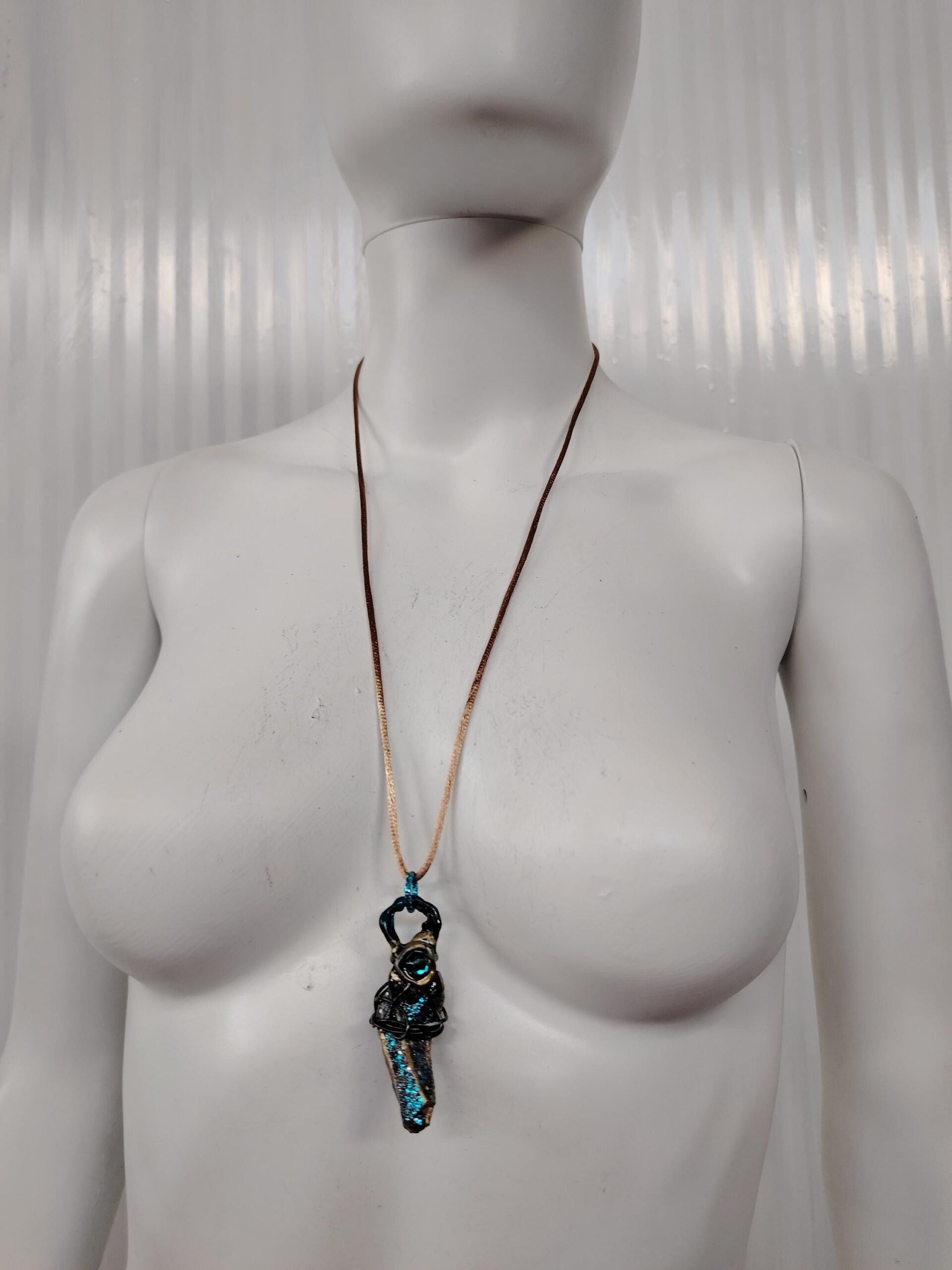 Enchanted Rock, Uncut Gemstone Pendant, Amulet of Magnetism, Enhanced Necklace Magic Portal Direct Raw Stone