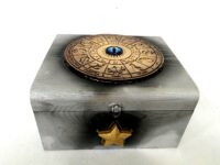 Magic Box, Wooden Crate Storage for Tarot Cards Personalized with Your Name, Astrology Collector Container Chest in Wood