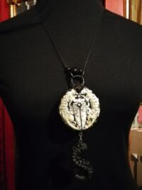 Necronomicon Seal Cthulhu Mythos, Lovercraft Occult Necklace Magic Talisman, Esoteric Sigil Protection Amulet Octopus