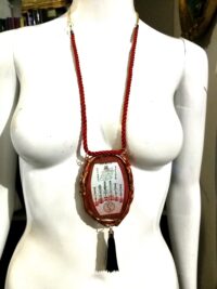 Taoist Art Necklace Talisman Pendant, Tao Symbol Ethnic Oriental Jewelry Prayer Amulet, Asian Magic Yoga Taos Charm