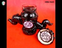 Magic Potion, Cthulhu Ritual Jar Necronomicon Altar, Apothecary Vintage Bottle, Witchcraft Spell Witch Seal