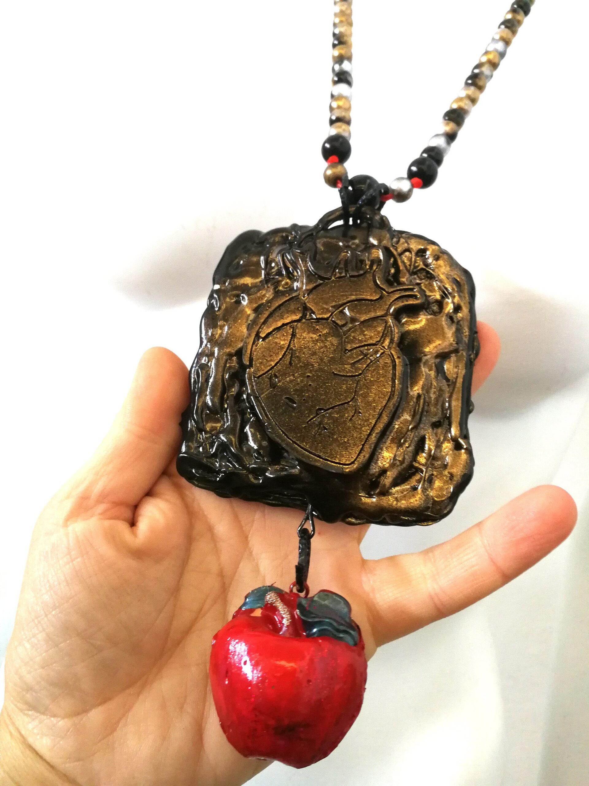 Adam and Eve Amulet, Eternity Love Talisman, Apple Magic Power Loveling Attraction Occult Pendant