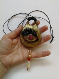 Dragon Eye, Satanic Necklace Satan Satanist Symbol, All Seeing Eye, Devil Pendant, Goth Jewel, Good Luck Talisman Charm