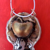 Evil Eye Amulet, Snake & Apple Talisman Totem, Spiritual Occult Jewelry Wealth Protection Good Luck