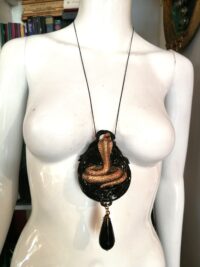 Snake Necklace Apple Pendant Talisman, Garden of Eden, Celestial Love Orgonite Paradise Amulet Charm