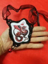 Antique Book Esoteric Occultism, Witchcraft Occult Red Dragon Rouge Order, Magic Grimoire Forbidden Knowledge