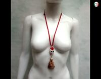 La Santa Muerte Pendant, Macabre Voodoo Magic Talisman, Lucky Amulet Gothic Skull Witch Jewelry