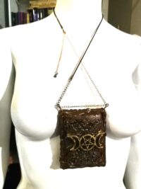 Esoteric Jewelry, Luciferian Magic Baphomet Talisman, Triple Moon Gothic Necklace, Satanic Symbol Lucifer Pendant