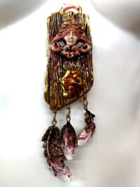 Shaman Drums Amulet, Evil Eye Dream Catcher Healer Talisman, Dreamcatcher Red Skins Native American
