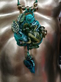 Witchcraft Supplies, Magic Leaf Lucky Charms, Amulet Feng Shui Wealth Money Green Frog Talisman
