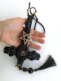 Satanic Necklace, Baphomet Upside Down Cross, Antichrist Inverted Cross, Occult Symbols, 666, Sigil of Lucifer Satan