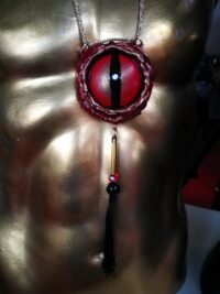 Red Evil Eye, Protective Talisman Pendant, Occult Protection Satanic Amulet, Satan Jewels Good Luck