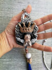 Angel and Demon, Protective Magic Talisman Evil Eye, Good Luck Protection Amulet, Spirit Guide, Celestial Guardian