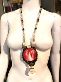 Evil Eye Necklace, Protective Talisman Pendant, Protection Amulet Witch Jewelry Hand Help Spirit Vessel