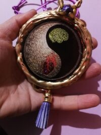 Yin & Yang Buddhist Tibetan Protective Magic Talisman, Ethnic Jewelry Prayer Amulet, Buddha Yoga Symbol