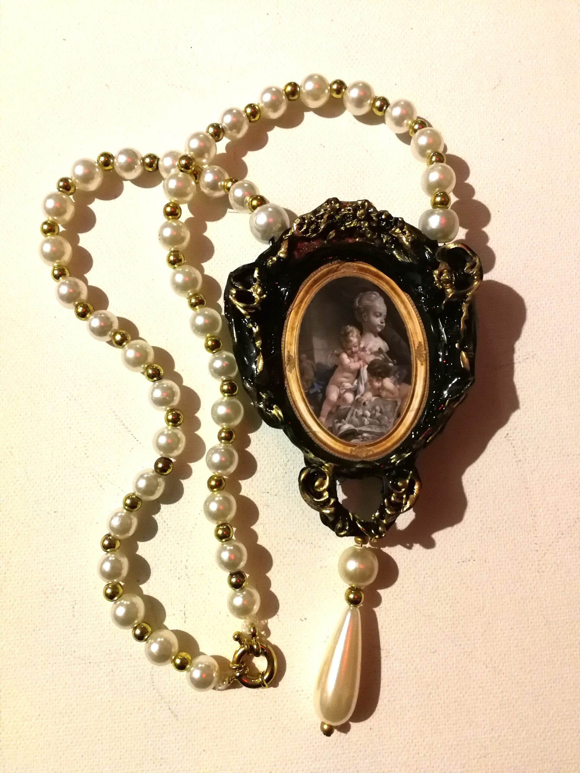 Guardian Angel, Cherubim Pendant Amulet, Royal Jewelry Magic Talisman Archangel Protection Charm, Seraphim Cherub