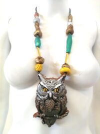 Witch Familiar, Ancient Spirit Companion Tawny Owl Blessing Spell, Talisman Magical Power Bird Amulet