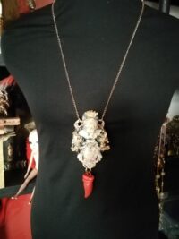 Guardian Angel, Cherubim Pendant Winged Angel Wing, Magic Talisman Archangel Charm, Cherub Amulet Baroque Horn of Plenty