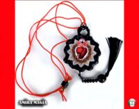 Love Talisman, Burning Heart Ex Voto Protection Talisman, Religious Amulet Loveling Sacred Symbols Religion