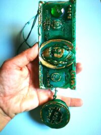 Dollar Symbol Necklace, Good Luck Pendant Amulet, Bitcoin Money Wealth Attraction, Abundance Richness Talisman