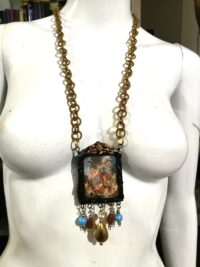 Guardian Angel, Magic Talisman Winged Angel Pendant, Archangel Putti Cherub Baroque Jewelry, Celestial Seraphim Windchime