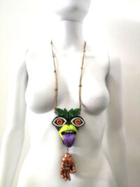 Hawaiian Jewelry Demon Hoodoo Voodoo, Devil Conjurers Magic Power, Aloha Folk Gnome Amulet Tongue