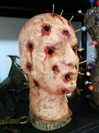 Voodoo Doll, Magic Altar Decor, Ritual Head with Pins, Haunted Creepy Oddities Witchcraft Supplies