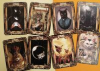 Cat Tarot Deck Major Arcana, 22 Oracle Card Limited Edition, Vintage Drawing Portrait, Aristocat Psychic Fortune Telling
