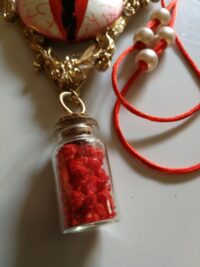 Illuminati Necklace - Magic Eye Symbols, Protective Talisman Pendant Triangle, Protection Amulet Stone Urn Charm