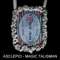 Symbol of Medicine, Rod of Asclepius, Asclepio Talisman Protective Amulet, Farmacy Sign Snake on the Cup