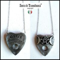 Ouija Board, Pentagram Star Triple Moon Necklace, Magic Powers Amulet, Witchcraft Pendant Occult Jewelry