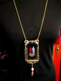 Angel and Demon, Woman and Men Alchemy Symbol, Vitriol Magic Talisman, Alchemist Amulet Pendentif, Primordial Cosmic Egg