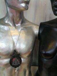 Dragon Crown, Satanic Necklace, Satanist Symbol Illuminati All Seeing Eye, Evil Eye Pendant Conspiracy Theory