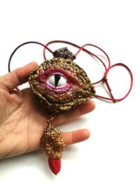 Dragon Necklace, Templar Amulet Symbols, Crown Magic Eye Stone Talisman, Gothic Pendant Sword Snake