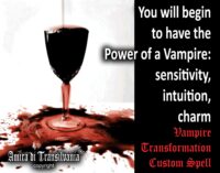 Vampire Mindset, Become Powerful Magical Person, Magic Custom Rite Dracula Transylvania, Seduction Tecniques Instruction Ritual