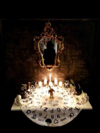 Ouija Board, Hocus Pocus Pagan Wheel Divination, Talking Table Planchette Witches Magic Altar Clairvoyance