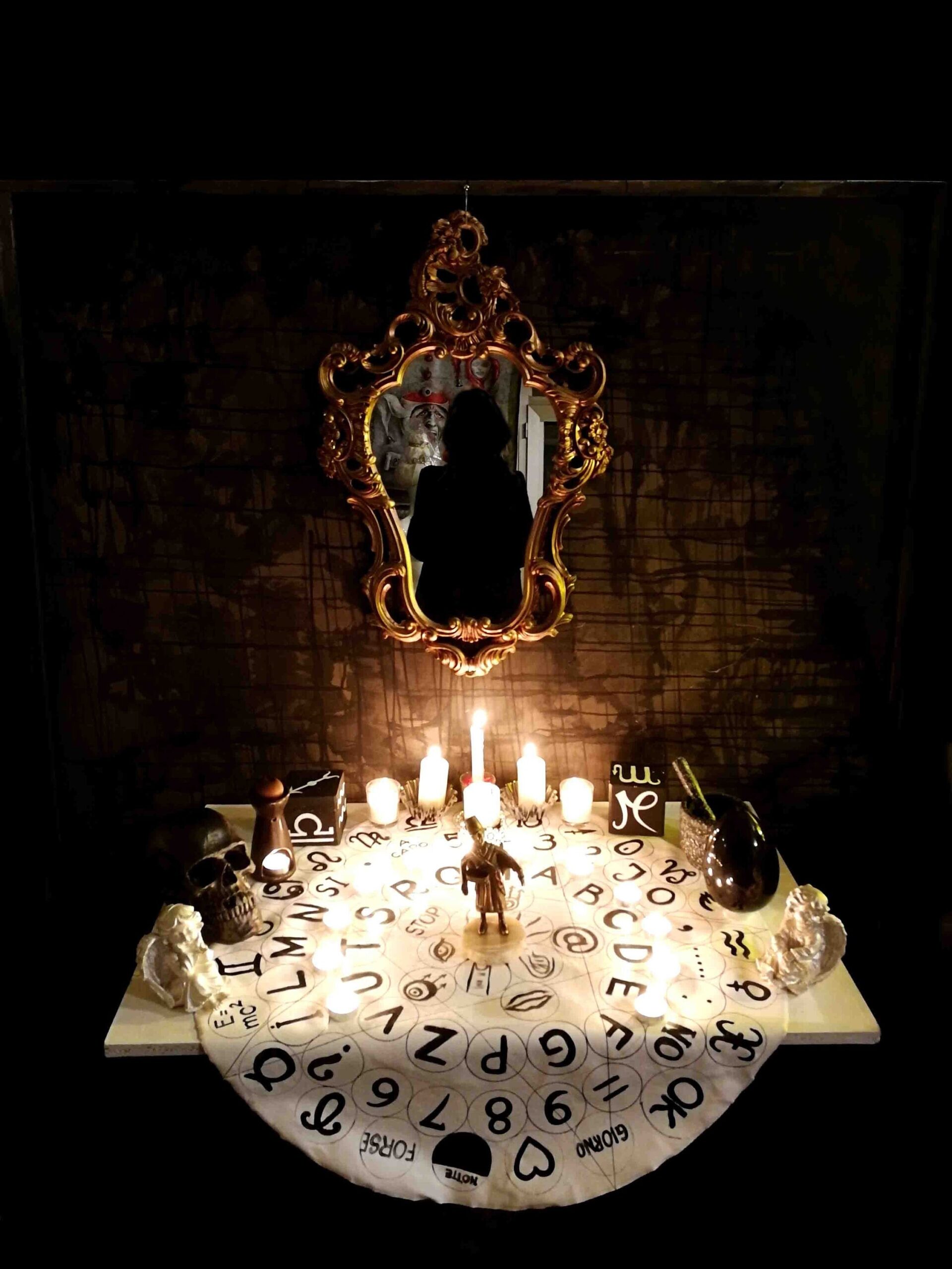 Ouija Board, Hocus Pocus Pagan Wheel Divination, Talking Table Planchette Witches Magic Altar Clairvoyance