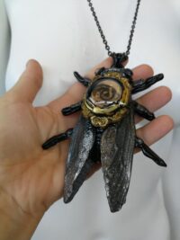 Cicada Necklace - Luck Mexican Magick Amulet Attract Money Wealth Abundance Path to Success & Rich Life