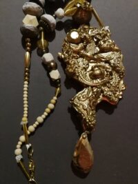 African Necklace Pendant, Voodoo Witch Spiritual Amulet, Dark Magic Cursed Talisman Haunted Witchcraft Jewelry