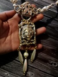 Tara Goddess Quan Yin Necklace Talisman Pendant, Kwan Yin Divine Feminine Ethnic Orient, Jewelry Prayer Amulet Yoga Taos