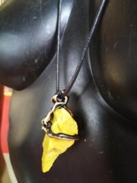 Become a Witch - Shadow Enhanced Necklace, Uncut Gemstone Pendant, Magic Portal Raw Stone Amulet Spirit