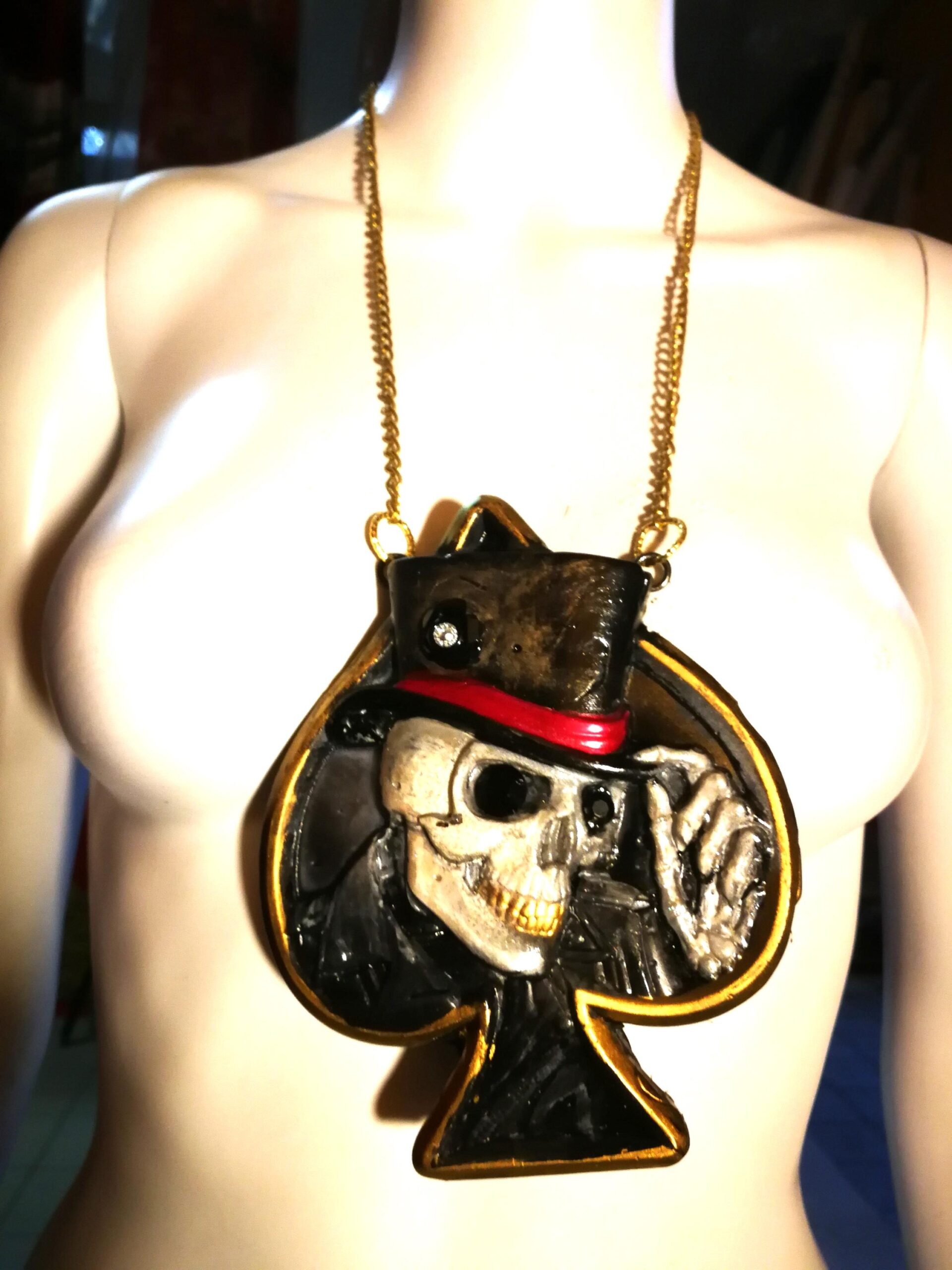 Baron Samedi Talisman, Cuckold Symbol Amulet Necklace, Personalized Voodoo Skull Pendant, Magic Witchcraft Guidance