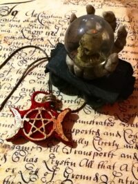 Triple Moon Talisman, Star Pentagram Luna Necklace, Lunar Phases Witchcraft Symbol Pendant, Spiritual Esoteric Jewelry