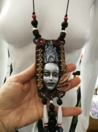 Dark Witch, Witchcraft Symbol Pendant, Magic Evil Eye Talisman, Dark Academia Goth Amulet, Gothic Castle Pentacle Charm