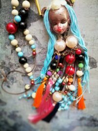 Voodoo Spell, Magic Talisman Witchcraft Pendant, Witch Jewelry Necklace Amulet, Hawaiian Tribal Folkloric Doll