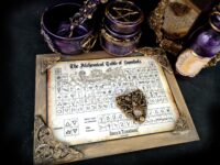 Magic Potion Apothecary Bottle, Witchcraft Spells Periodic Table Altar Sanctuary, Dark Witch Sorcery Mirror