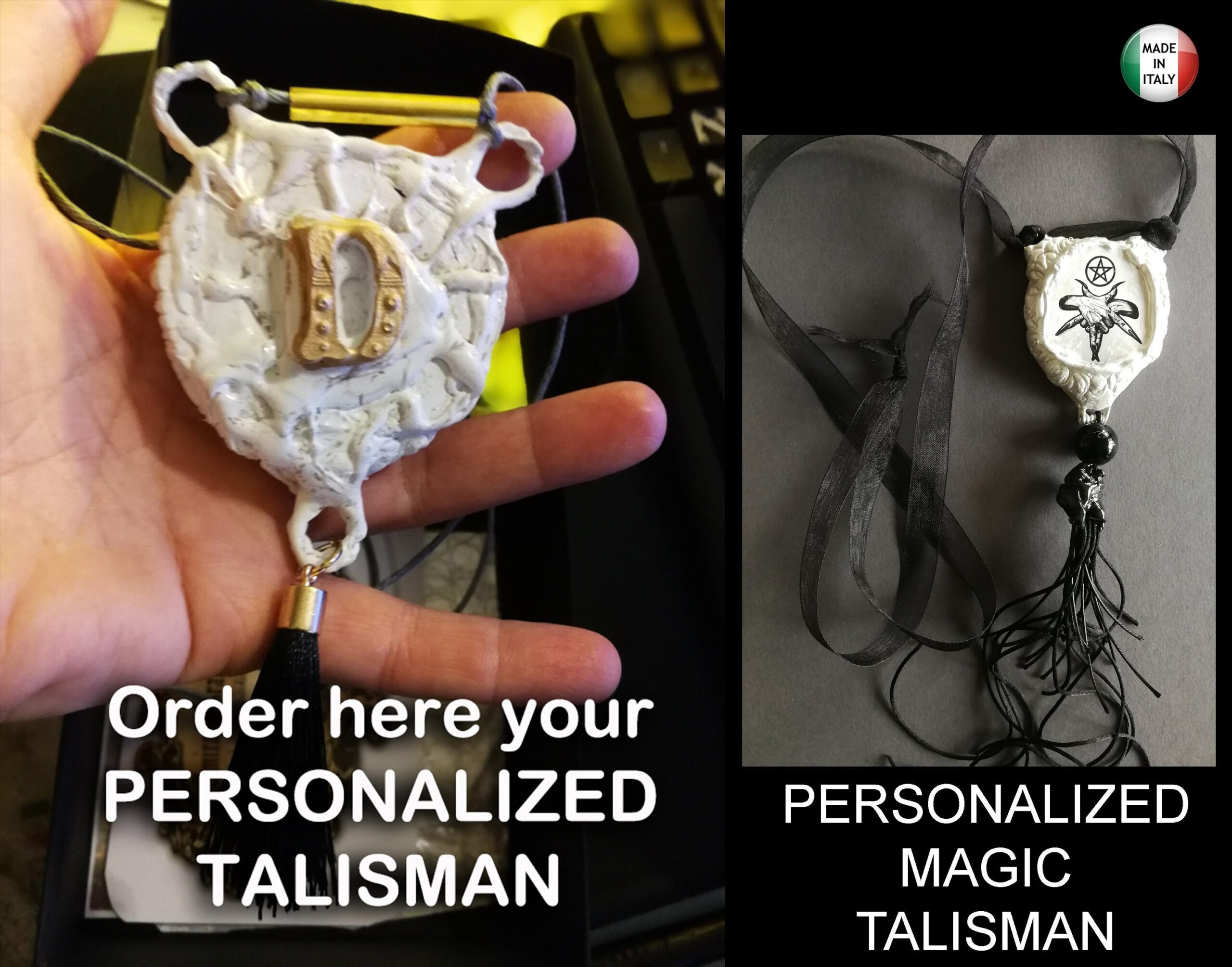 Dark Witch Amulet, Inverted Pentagram Witchcraft Symbol, Magic Occult Jewelry, Evil Eye Pentacle Talisman