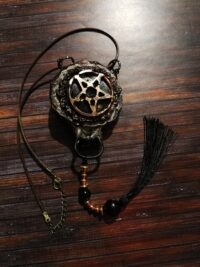 Inverted Pentagram Star, Owl Necklace Magical Power Protective Talisman Occult Protection Amulet Black Madonna