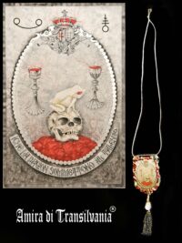 Frog and Toad Amulet, Witch Skull Talisman Occult Jewelry, Saint Graal Crown Witchcraft Magic