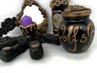 Witchcraft Supplies, Wolfs Bane Werewolf Apothecary Bottle, Magic Potion Sorcery, Decor Mason Jar Holder